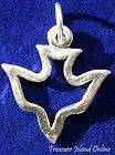 DOVE SILHOUETTE OUTLINE PEACE SYMBOL BIRD .925 Sterling​.