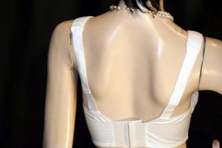   46 C VINTAGE 60s EXQUISITE FORM WHITE FULL FIGURE POINTED BULLET BRA