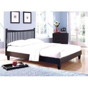  5PC Pebble Beach White Finish Wood King Size Bed Bedroom 