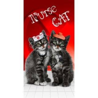 Kitty Cat Nurse Beach Towel