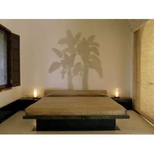Bedroom Suite with Dramatic Marble Relief Depiction of Banana Trees 