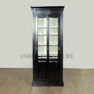   7Ft Bookcase Display Cabinet w/ Sliding Glass Doors nw007db  