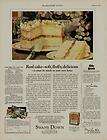 1927 SWANS DOWN CAKE FLOUR AD / NUT CREAM CAKE RESIPE AND SCENE.