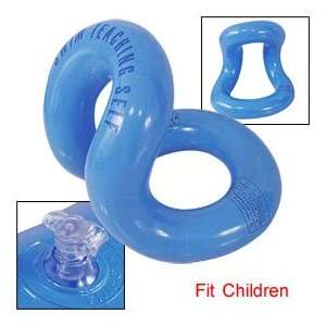   Letters Print Blue Inflatable Swimming Pool Ring