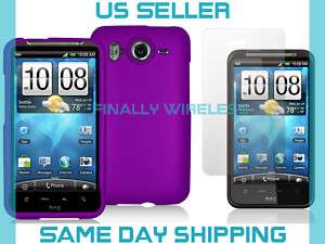 Rose Purple Hard Case Cover + LCD Skin HTC Inspire 4G  