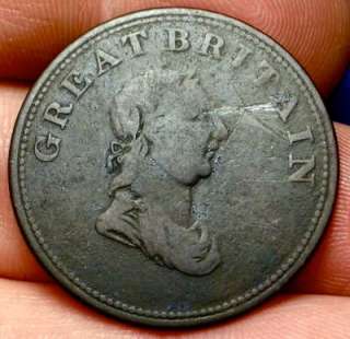 OLD CANADIAN COINS 1814 HALFPENNY CANADA  