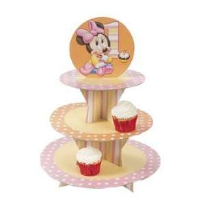 Minnies 1st Birthday Tiered Cupcake Holder   Party Decorations & Cake 
