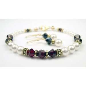   in January Garnet Swarovski Crystal Birthstones   MEDIUM 7 1/4 In