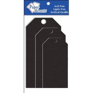Paper Accents   Craft Tags   Assorted Sizes   Chipboard Black