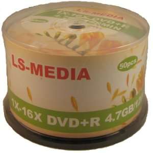    100 PACK SEALED SPINDLE LS MEDIA BLANK DVD+R 16X 4.7GB Electronics