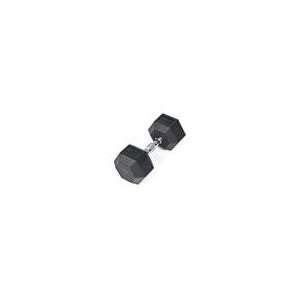 Rubber Dumbbell 50 lb Single