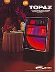 SEEBURG TOPAZ 100 77D ORIGINAL COIN OPERATED JUKEBOX SALES FLYER 