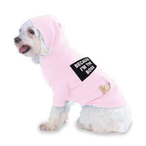 THE BOSS Hooded (Hoody) T Shirt with pocket for your Dog or Cat Size 