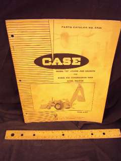1966 CASE Model 23 Loader + Backhoe Parts Manual ORIG  
