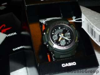 Casio G Shock AW591MS 3ADR Analog Digital Watch Leather Cloth Band 