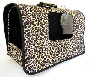 18 L Pet Carrier Dog/Cat Travel Bag Purse Case Leopard  