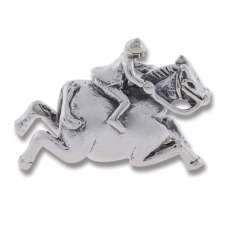   Equestrian Horse with Rider Silver Bead Charm for European Bracelets
