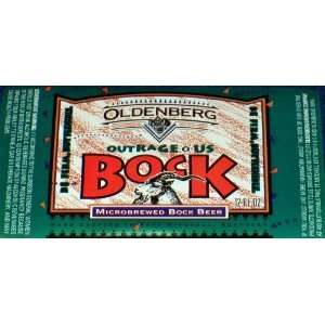  Limited Edition Oldenberg Outrageous Bock Beer Label 