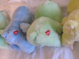 This is a set of 5 mini 6 Care Bears plushes. They are in excellent 