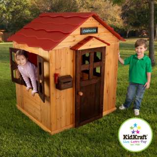 New Large Wooden Kids Outdoor Playhouse Cottage Clubhouse Fort  