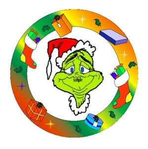 Round Edible Cake Image How Grinch Stole Christmas  
