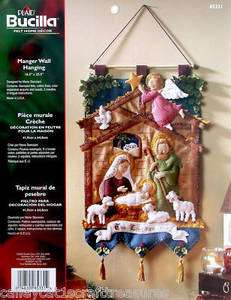 Bucilla Nativity Manger ~ Felt Christmas Wall Hanging Kit #85331 Baby 