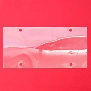 CLEAR PLASTIC LICENSE PLATE PROTECTOR shield cover tag.  
