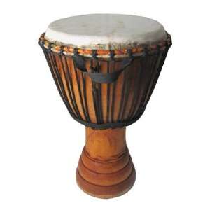 Hand carved Djembe Drum From Ivory Coast   14 X 25   African Drum