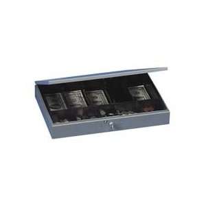 , 15 3/8x10 1/2x2 1/4, GY   Sold as 1 EA   Cash box features a key 