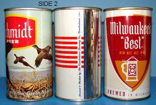 Three Nice Beer Cans Mixed Lot Top Grade Great Colors Shiny Lids and 