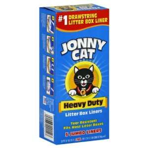  Jonny Cat Litter Box Liners, Heavy Duty, Jumbo 5 Ct 