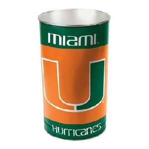  Miami Hurricanes 15 Waste Basket, Catalog Category NCAA 