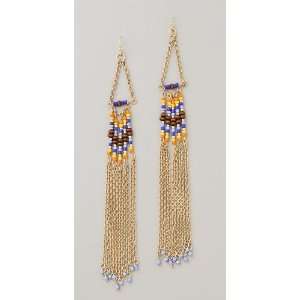  Adia Kibur Bead & Long Chain Earrings Jewelry