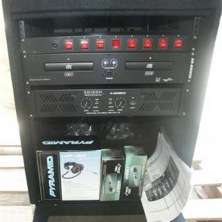 Edison DFX Professional Audio Mixer ED 8800K w/Crate, Amp, Mics & Pro 