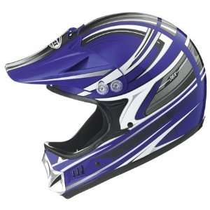    GMAX Youth GM36Y Full Face Helmet Medium  Blue Automotive