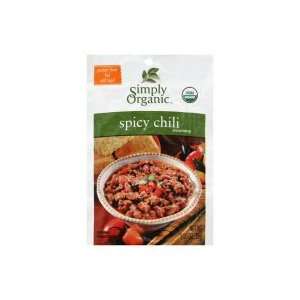  Simply Organic Seasoning, Spicy Chili, 1 oz, (pack of 3 