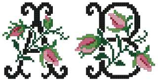 Old Fashioned Charm cross stitch machine embroidery font   natural 