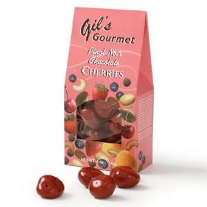 Pinot Noir Chocolate Covered Cherries (4 Grocery & Gourmet Food