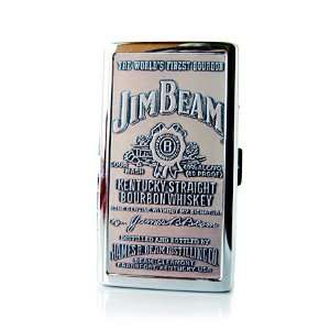  JIM BEAM Cigarette Case Stainless Steel Holder Everything 