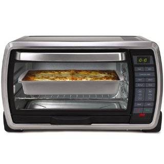   Digital Large Capacity Toaster Oven, Black/Brushed Stainless