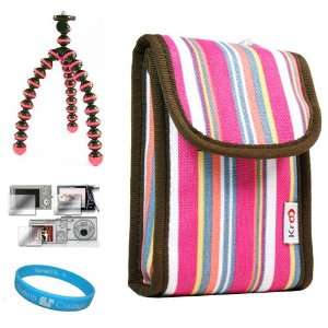 com Durable Protective Camera Carrying Case (Magenta Rainbow Colored 