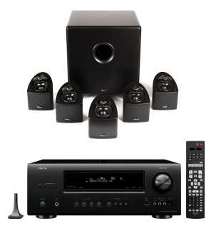 Denon AVR1612 Receiver/Mirage NanoSat 5.1 Home Theater Speaker Bundle 