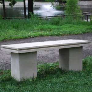   Concrete Stone Bench with Square Legs Patio, Lawn & Garden