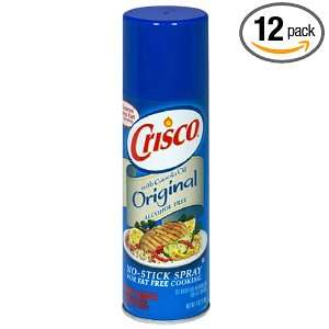 Crisco No Stick Cooking Spray, Original With Canola Oil, 6 Ounce 