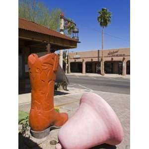 Cowboy Boot and Bell Sculpture, Old Town Scottsdale, Phoenix, Arizona 
