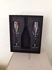 Dom Perignon Champagne Flutes Glasses and Gift Set Box