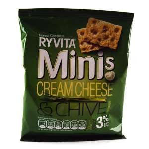 Ryvita Minis Cream Cheese & Chive 6 Pack 144g  Grocery 