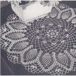Vintage Crochet Pattern to make   Pineapple Cornfield Doily Mat. NOT a 