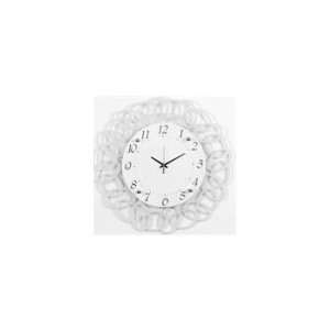   Ovals Wall Clock   Metal and Raised Glass Crystal 