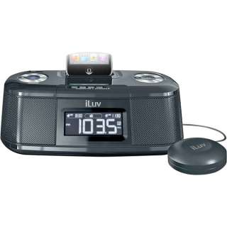 Iluv Imm153blk Dual Alarm Clock With Bed Shaker For Ipod (jvimm153blk 